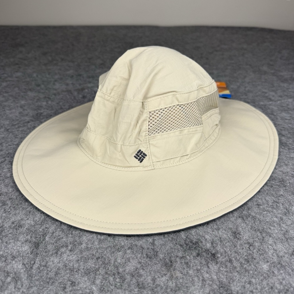 Columbia NWT Bora Bora Booney Hat Sun Chin Strap Breathable Beige/Khaki One Size